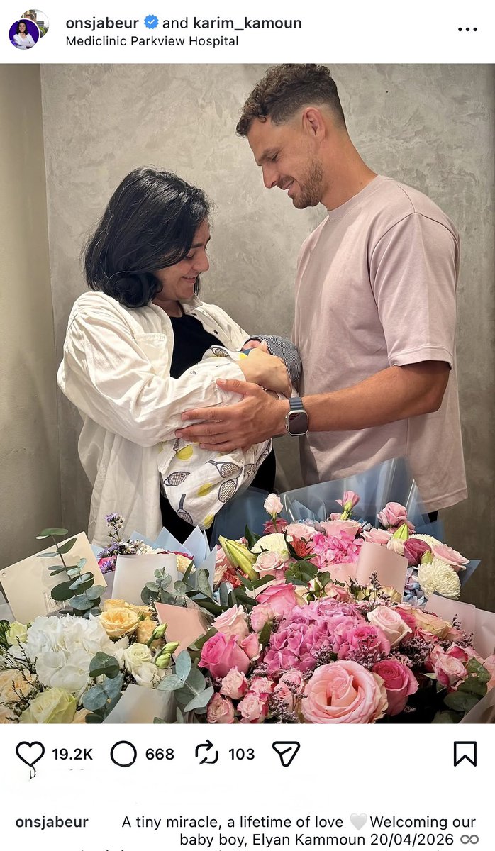 Ons Jabeur is officially a mom! 💕🙌