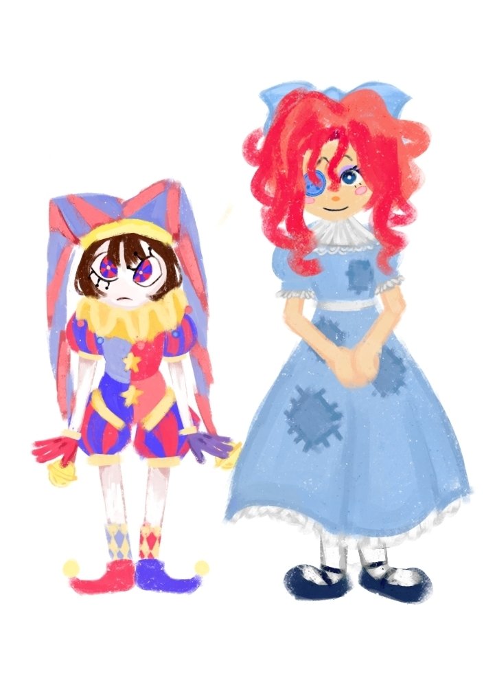 cynifangs's tweet image. sorry i'm slopping it up in my wip folder here's some little stylized farts #SLOP #YESIMEMBARRASSED #ragapom #tadc #pomni #ragatha #fanart