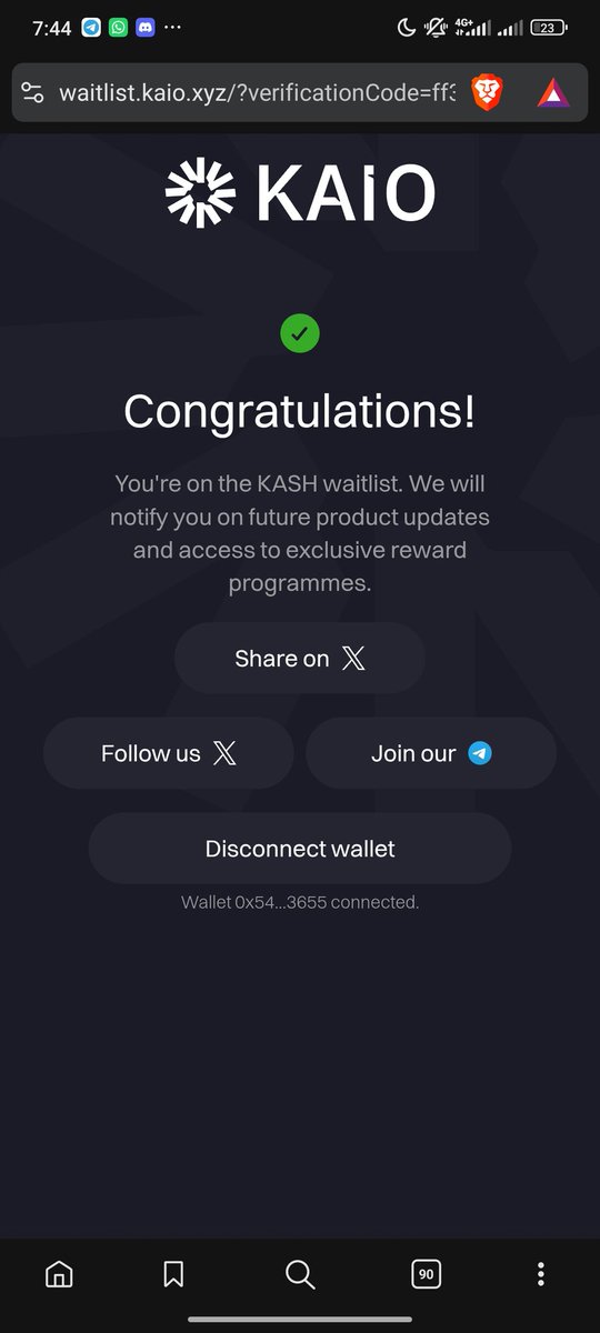 I just joined the KASH 💰 waitlist from <a href="/KAIO_xyz/">KAIO</a>.

Get early access to receive up to 8% non-crypto correlated yield through a curated basket of top institutional RWA funds.

waitlist.kaio.xyz