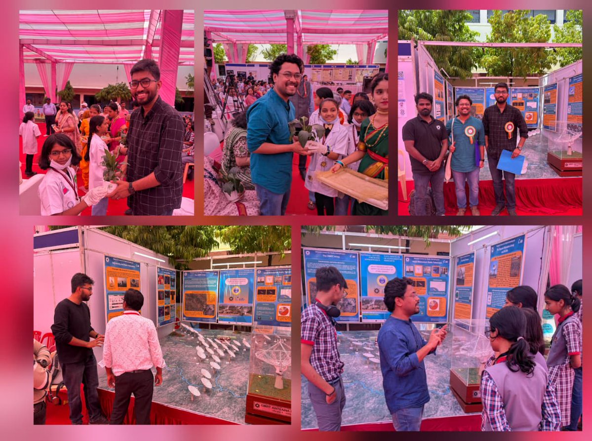 NCRA_Outreach's tweet image. #NCRA postdocs Ayan Biswas &amp;amp; Kshitij Bane proudly judged the 53rd Bal Vaigyanik Pradarshani in Pune! 500+ students showcased innovative projects on 'STEM for Viksit &amp;amp; Atmanirbhar Bharat.' We loved providing valuable feedback to these enthusiastic young minds!  #NCRA #STEM