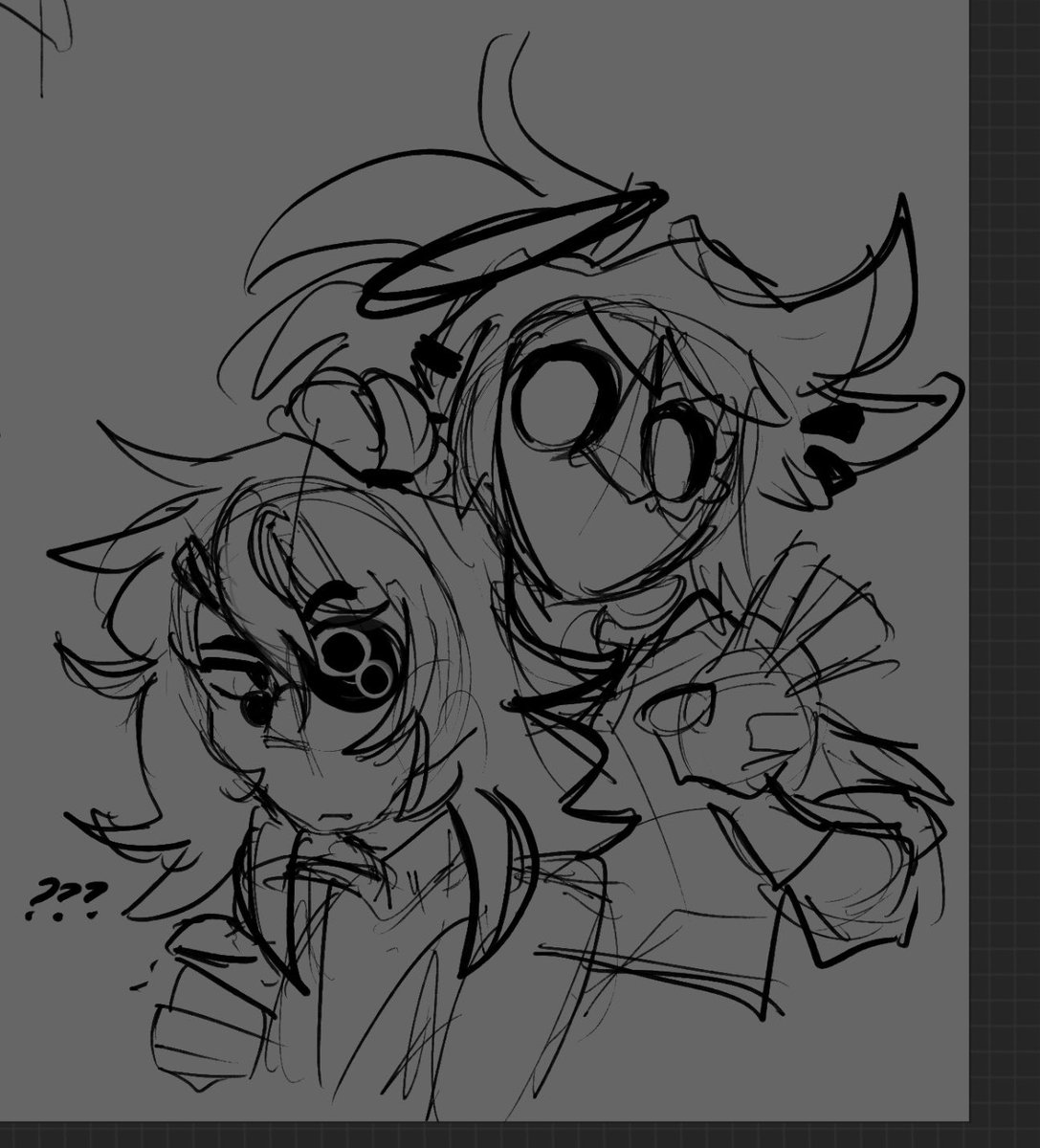 fizzdotnet's tweet image. they might be roommates idk #dnd #doodle #originalcharacter