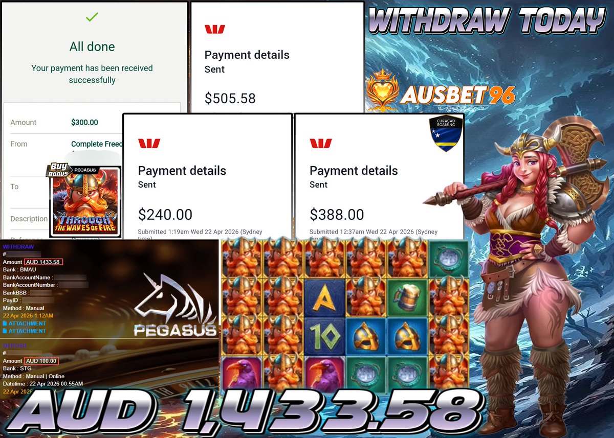 AUSBET96's tweet photo. 🚀  JOIN AUSBET96: https://t.co/bnj6Wc789N
#AUSBET96 #FeaturedGames #OnlineFun #AussiePlayers
#Austaliaslot #bestcasino #freebonus #freecredit #trustcompany #easypayments #slot 
#chancetowin #freebonus
#onlinepokies #100percentwin #luckyspin #onlinecasinoinaustralia https://t.co/QH1O0ZrxyA