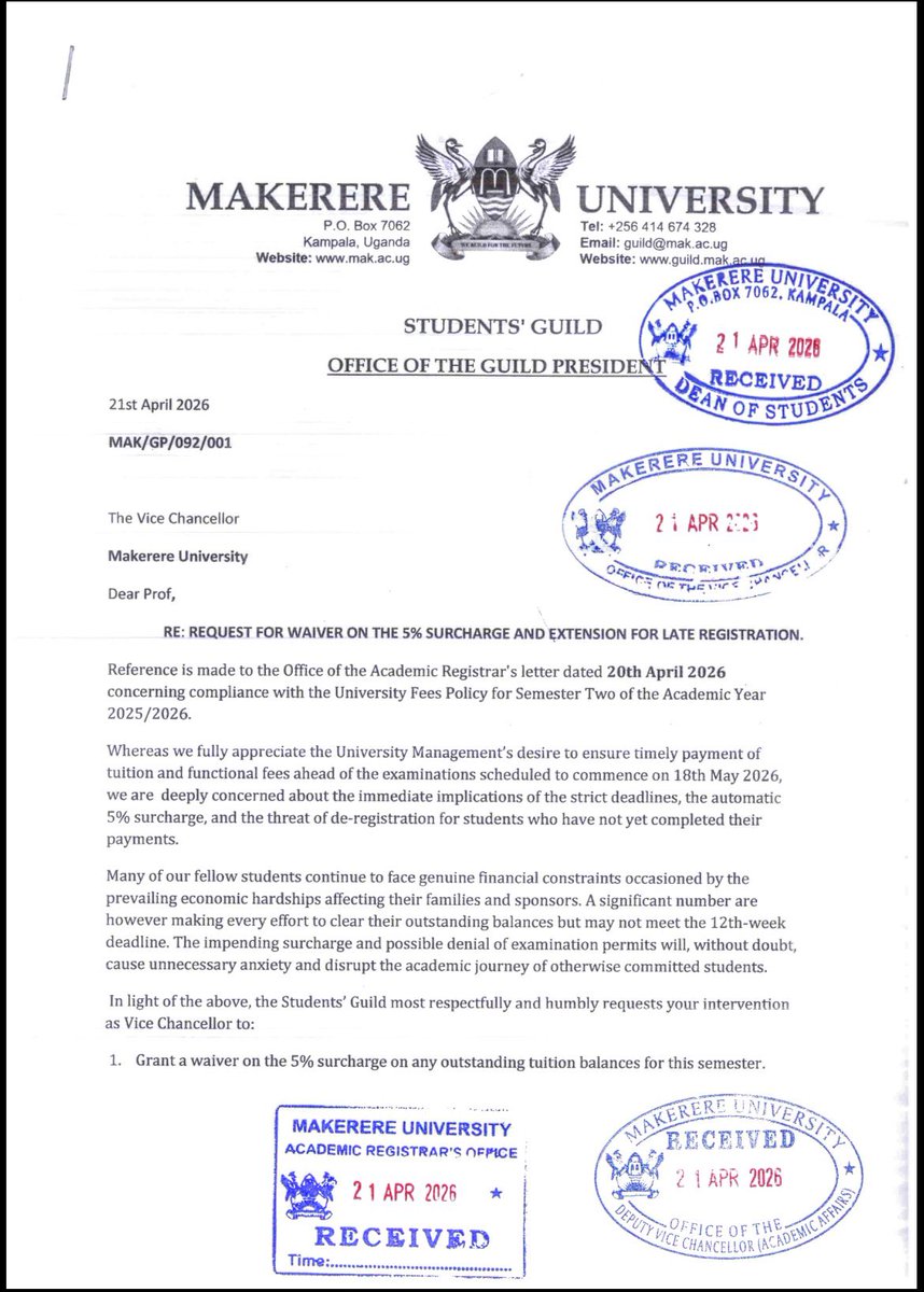 Makerere Students' Guild tweet media