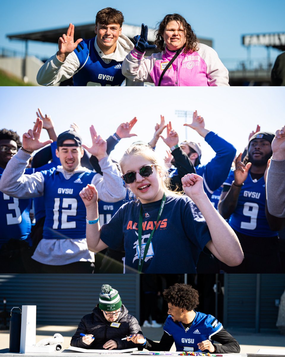gvsufootball's tweet photo. Smiles, teamwork, and unforgettable moments at Victory Day this year! ‼️⚓️💙

#AnchorUp | #ReadyForMore | #WAWG https://t.co/qJoTcGB9Q2
