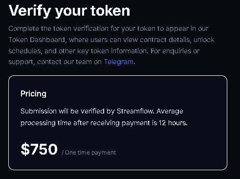 🚨 There is a PRICE for a fake decentralization on #Solana  
and I’m not speaking hypothetically… I’m speaking LITERALLY 💸

Streamflow joined the “Pay for Socials” squad 😂

Now you have:

• Dexscreener Update socials → $299
• Solscan Update Token Info → $199  
• Dextools