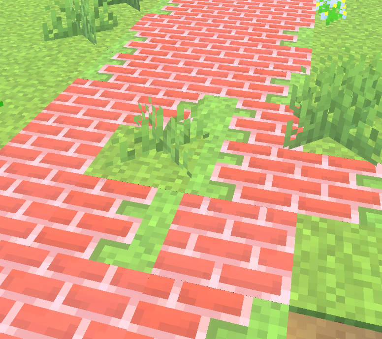 pleinair1212's tweet image. 毎日新ブロック追加290日目【草レンガブロック】
 #Minecraft #Blockbench