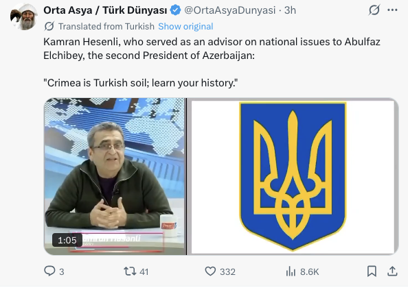 Привет, украинцы, радовавшиеся "освобождению Карабаха от армянской оккупации". 

Подождите немного, после того как крым у русских отобьёте, турки его от вас тоже "освободят".