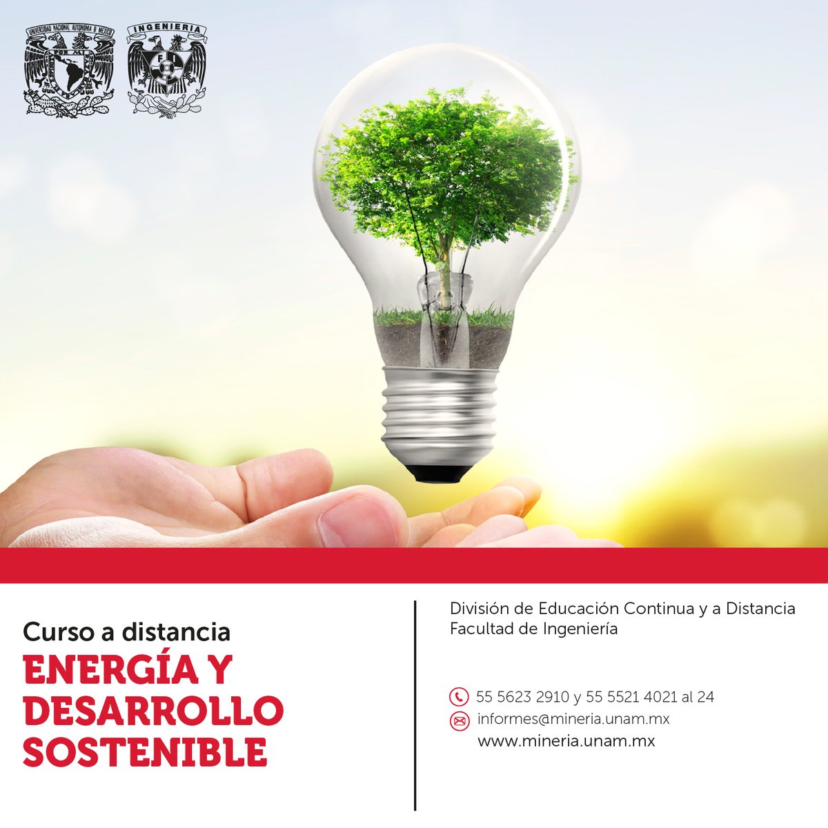 PUMAGUA's tweet image. Analiza los aspectos más importantes de la relación entre la #Energía y el #DesarrolloSostenible en el #Curso a distancia de la División de #Educación Continua y a Distancia de la Facultad de #Ingeniería.⚙🧠

📆 Inicio 4 de mayo
💻 Online💡 Más en: bit.ly/4u5aXlu