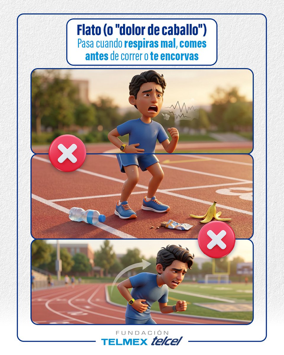 fundaciontelmex's tweet image. Si corres, seguro te ha pasado 👀  

Ese dolor en el costado no es coincidencia… y sí, tiene solución. 

Te explicamos rápido cómo evitarlo 🏃‍♂️

💬 ¿Cada cuánto te pasa?   

#Running #Ejercicio #Correr #Salud #TipsFitness #Deporte