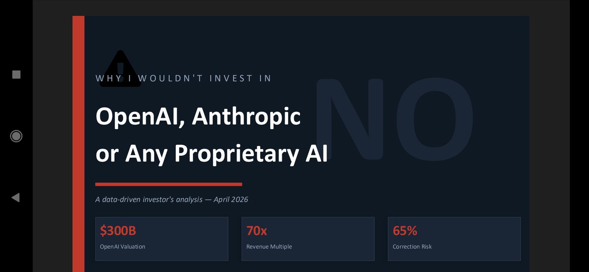 EPortmanager's tweet image. ✅Would you invest if Open AI &amp;amp; Claude IPO come? 

If answer is yes, then below is the post for you to understand reality. 👇

Open Source is a biggest threat for Proprietary AI. 

Free PDF Link : drive.google.com/file/d/1w9FDr6…

#Nifty #AI