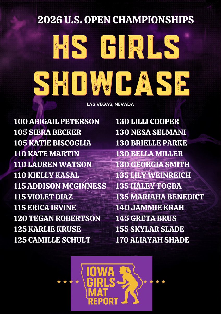 Iowa Girls Mat Report tweet media