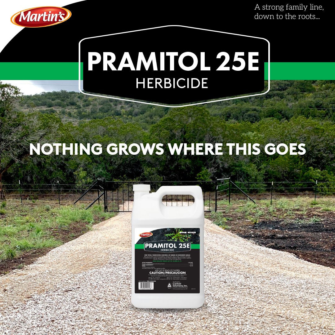 MartinsBrand's tweet image. Nothing ruins a clean drive, fence line, or equipment yard faster than weeds pushing through. That’s where Pramitol 25E comes in.
Apply it before the problem starts and keep it from coming back.
hubs.la/Q04bCBFS0
#Bareground #WeedControl #LandManagement #RanchLife