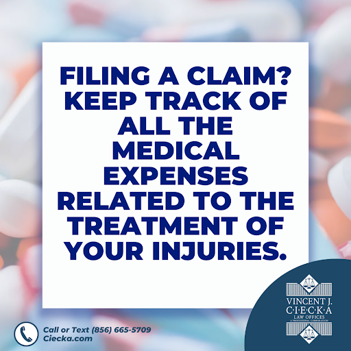 cieckalaw's tweet image. 📣 Injured in an accident? Keep track of your medical expenses! The Law Offices of Vincent J. Ciecka can help! 🏥💰 You deserve compensation! 💪 Free consultation! Call 📲 856-665-5709 #lawyer #law #attorney #personalinjury #compensation #vincentjciecka