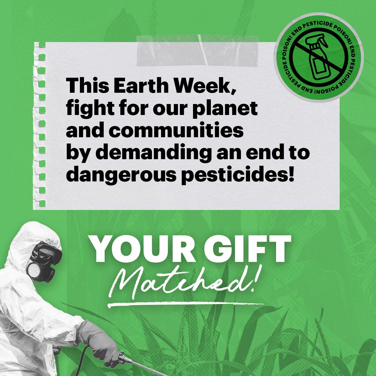 foodandwater's tweet photo. Earth Day is TOMORROW 💚 Though times are tough, this holiday always inspires us to build a better world. 

Will you join us in fighting to keep toxic pesticides out of our food and waterways? Tell Congress to support the No Immunity for Glyphosate Act: https://t.co/TVqrnoKqui https://t.co/jwXJAEXNxo