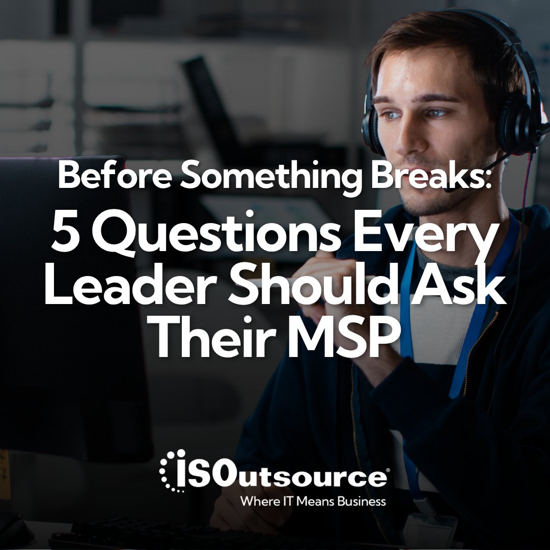 ISOutsource's tweet image. Can your #MSP clearly explain your backup testing, recent vulnerabilities, secured access, and biggest current risk?
Here are 5 questions you should be asking your Managed Service Provider before something breaks: bit.ly/4tUtFfk

#ManagedITServices #Cybersecurity