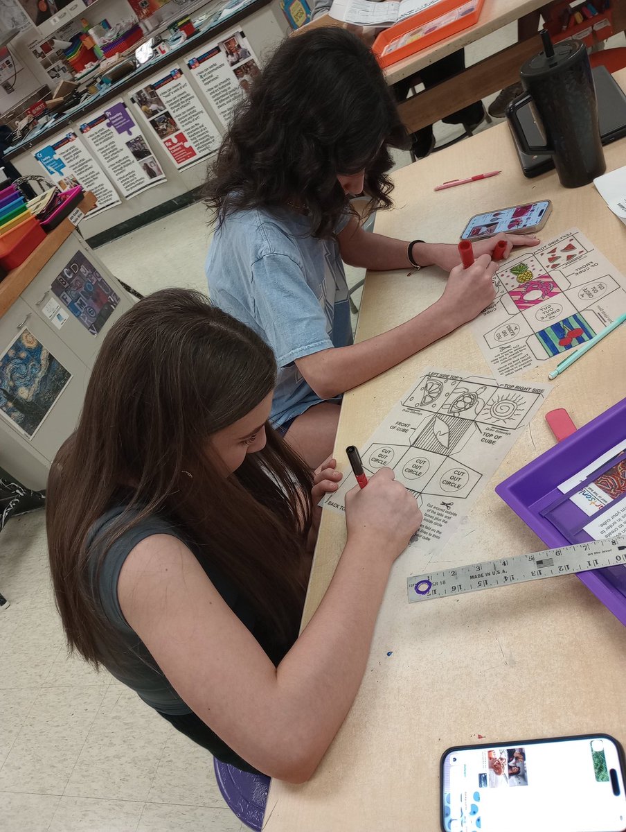 VisualDeyana's tweet photo. Students in 7th grade Art are designing their Vellum Paper Lanterns based on a chosen theme and the Elements &amp; Principles of Art @D13Warriors #ilbsd13 https://t.co/lTTOBsmPBZ