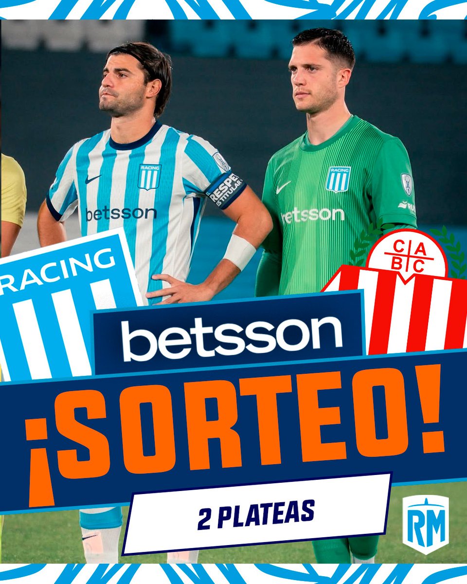 ¡¡TREMENDO #SORTEO!! 💣🔥

🏆 ¿QUERÉS GANAR PLATEAS PARA EL PARTIDO ENTRE #RACING - #BARRACAS? 🎟️

👉 Seguí a @Racingmaniacos y a <a href="/Betsson_ARG/">Betsson Argentina</a>.

👉 Dale RT y etiquetá a tus amigos

✅ ¡LISTO! El jueves anunciamos al ganador.

📍 Sólo válido para PBA, y el ganador y su acompañante