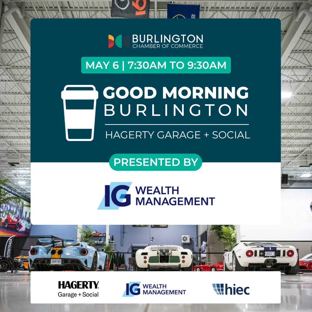 burlingtoncofc's tweet photo. ☕️☀️ Start your day with connection!

Good Morning Burlington returns May 6 at Hagerty Garage + Social.

Register today at 🔗 https://t.co/j7tZWrrxAU

#BurlingtonBusiness #networking https://t.co/4ET5WTvX8G