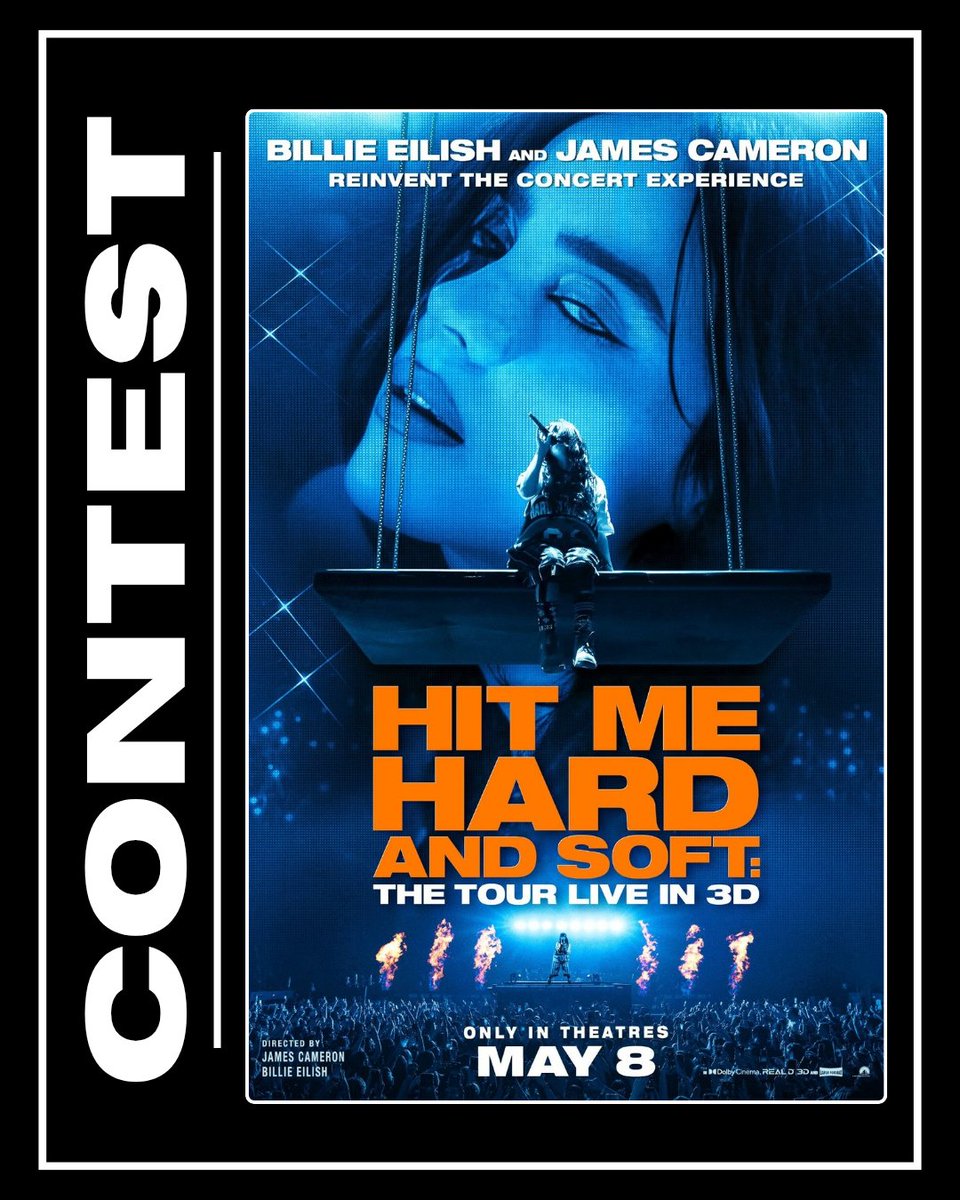MovieSceneCan's tweet image. #Contest: Enter to #WIN passes to the advance screening of 'BILLY EILLISH: HIT ME HARD AND SOFT', taking place on Monday, May 4th @ 7:00PM

Screening Cities: #Toronto, #Montreal (eng/fre), #Vancouver * #Calgary

TO ENTER:
moviescenecanada.com/billieeilishad…

Deadline: 4/30/26 @ 11:59am (est)