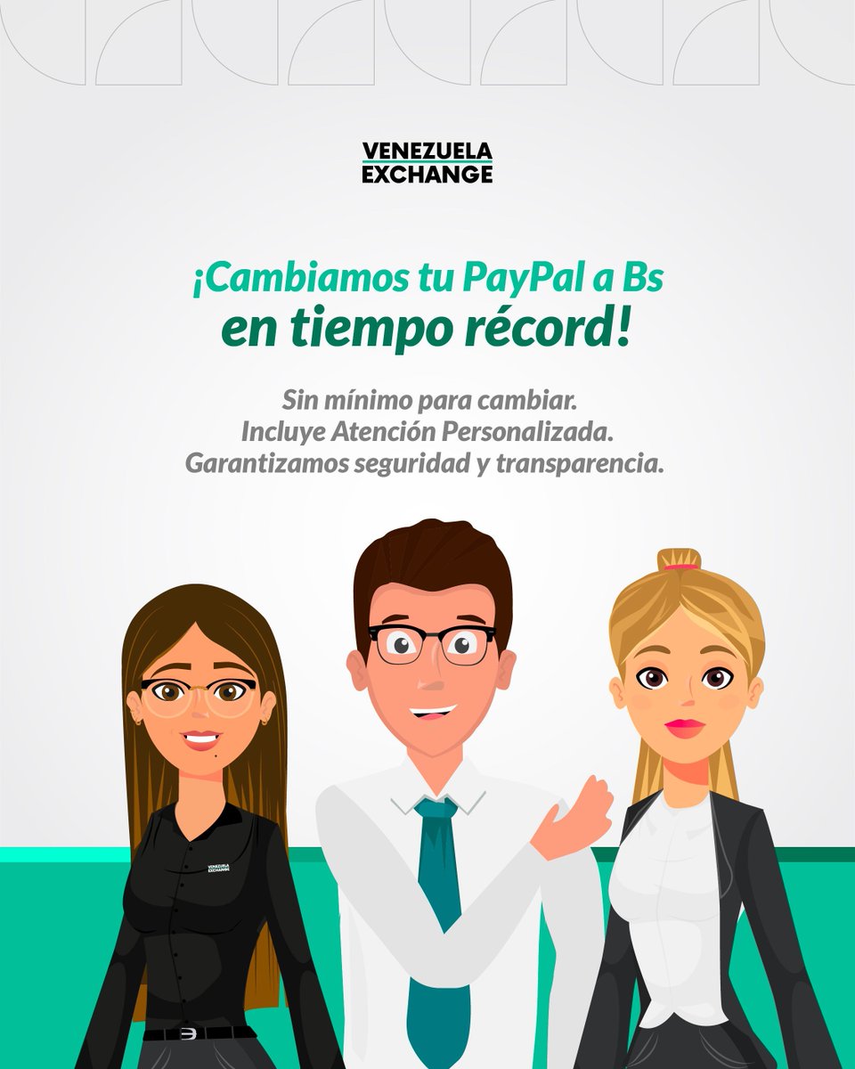 Vzlaexchanges's tweet image. ¡Contáctanos a través de nuestro Telegram VenezuelaExchange1, el que tiene la estrella azul de verificación! ¡Te esperamos! 😎 

#Exchange #Paypal #Bolívares #Venezuela