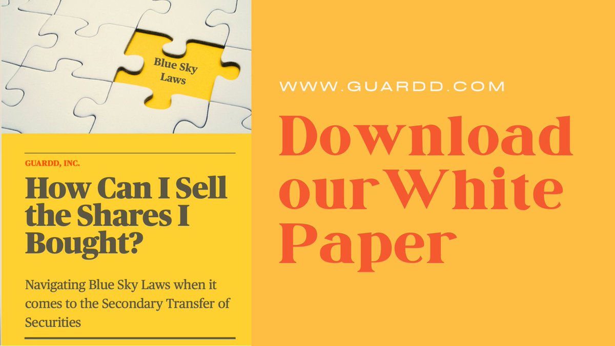 woodien's tweet image. 📚🧡 Unlock the secrets of secondary transfer with our comprehensive White Paper! 📝 Learn how GUARDD simplifies Blue Sky compliance and ensures smooth trading. Download now for expert insights 👉 guardd.com #WhitePaper #ComplianceInsights #InvestWisely