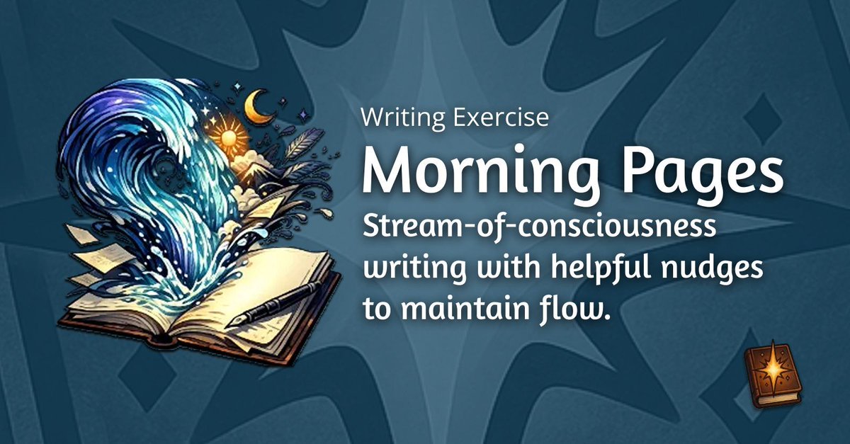 thestoryshack's tweet image. Morning Pages is a daily flow-based writing exercise to clear your mind and build consistency. Start at spark.thestoryshack.com #MorningPages #CreativeWriting #WritingHabit