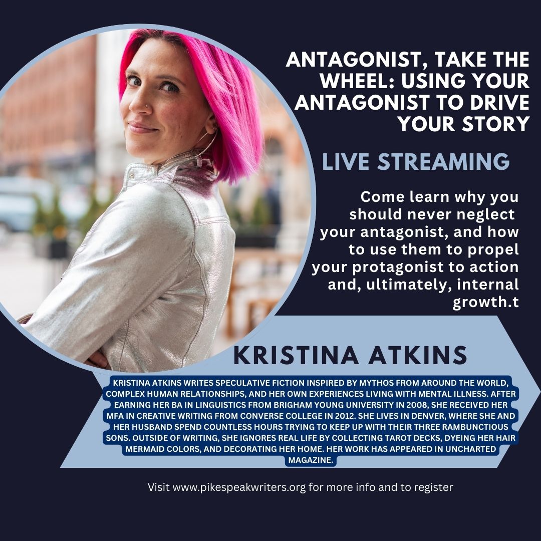 PikesPeakWrite's tweet photo. Live tonight via Zoom! It's not too late, register now!
https://t.co/XQx93PpnBm
#PikesPeakWriters https://t.co/D96E4dmmLf
