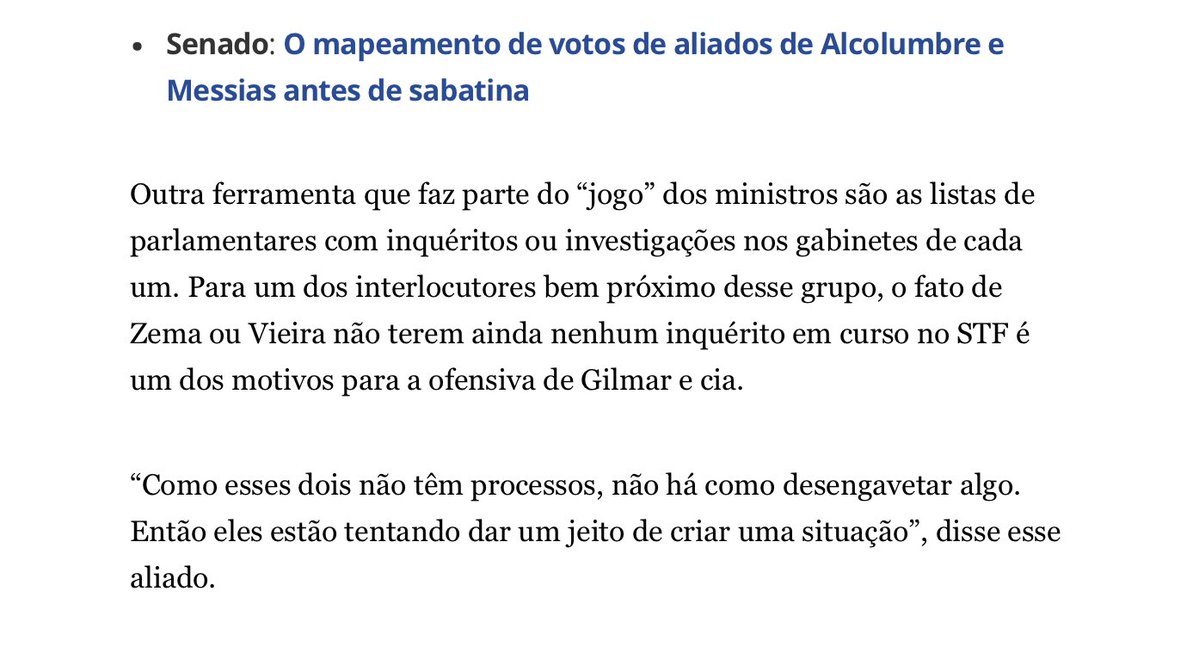 A <a href="/malugaspar/">Malu Gaspar</a> publicou hoje n'O Globo que Moraes e Gilmar Mendes mantêm listas de parlamentares com processos no STF com o propósito de chantageá-los.

Essa deveria ser a manchete.