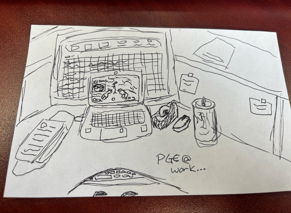 took a break to draw my desk watching pge meontracer
