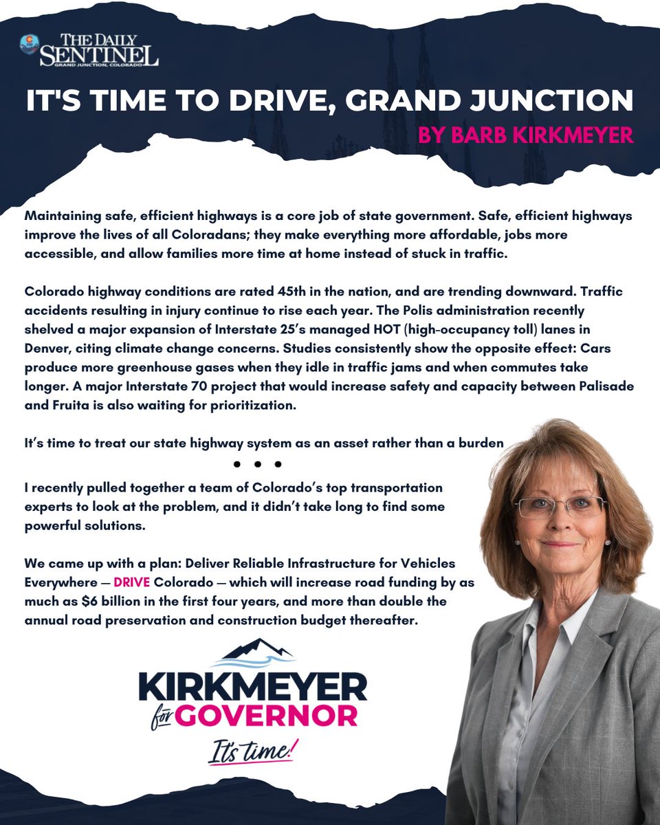 Barb Kirkmeyer for Governor tweet media