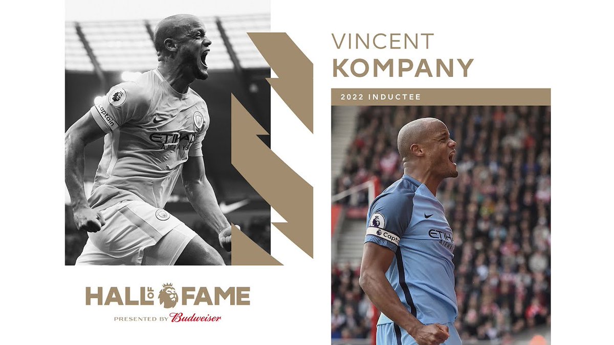 thesoccerdemic's tweet image. #OnThisDay in 2022 Vincent Kompany was inducted into the #PremierLeague Hall of Fame🙌🏾
⚽️The #ManCity legend played in 2️⃣6️⃣5️⃣ #EPL matches &amp;amp; won 4️⃣ league titles🔥
🌍He's was the league's 2012 Player of the Season &amp;amp; is the league's 2️⃣nd Black title winning captain✨️🇧🇪🇨🇩#MCFC