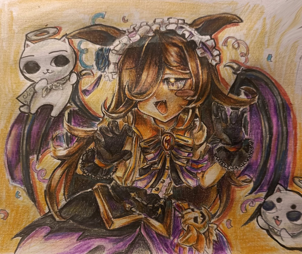 grim_the_end's tweet photo. Halloween Rice Shower doodle in april Ig https://t.co/kdKPhzfRYi