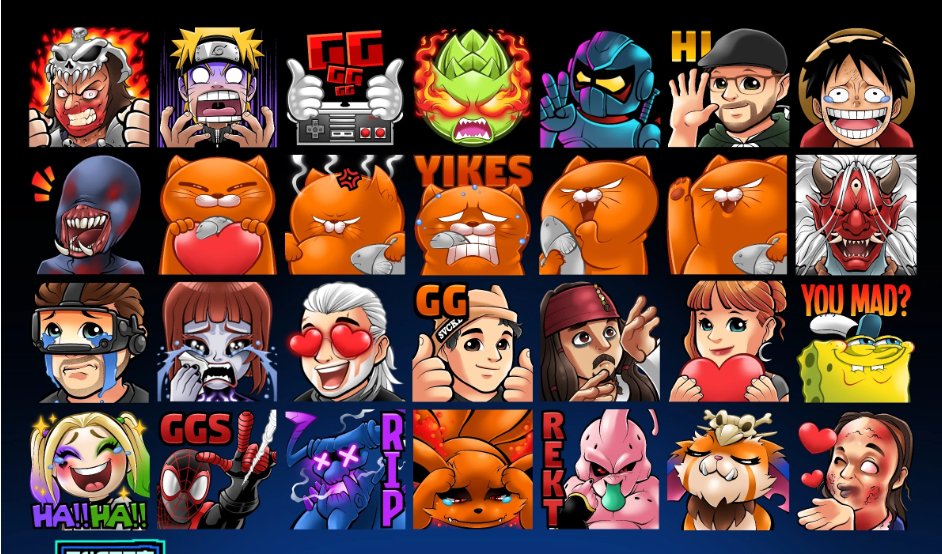 Henry281012's tweet image. Are you looking for some emotes? Here is a part of the Emotes ! Hope you'll love the work  
#logos #LogoDesign #ArtistOnTwitter