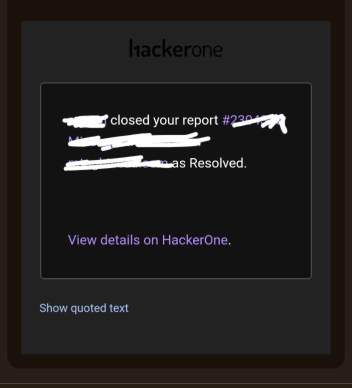 hackervirus999's tweet photo. Sensitive Information Exposure via Authorization Request ...........................

@Hacker0x01 https://t.co/kdKuP6ZDsW
