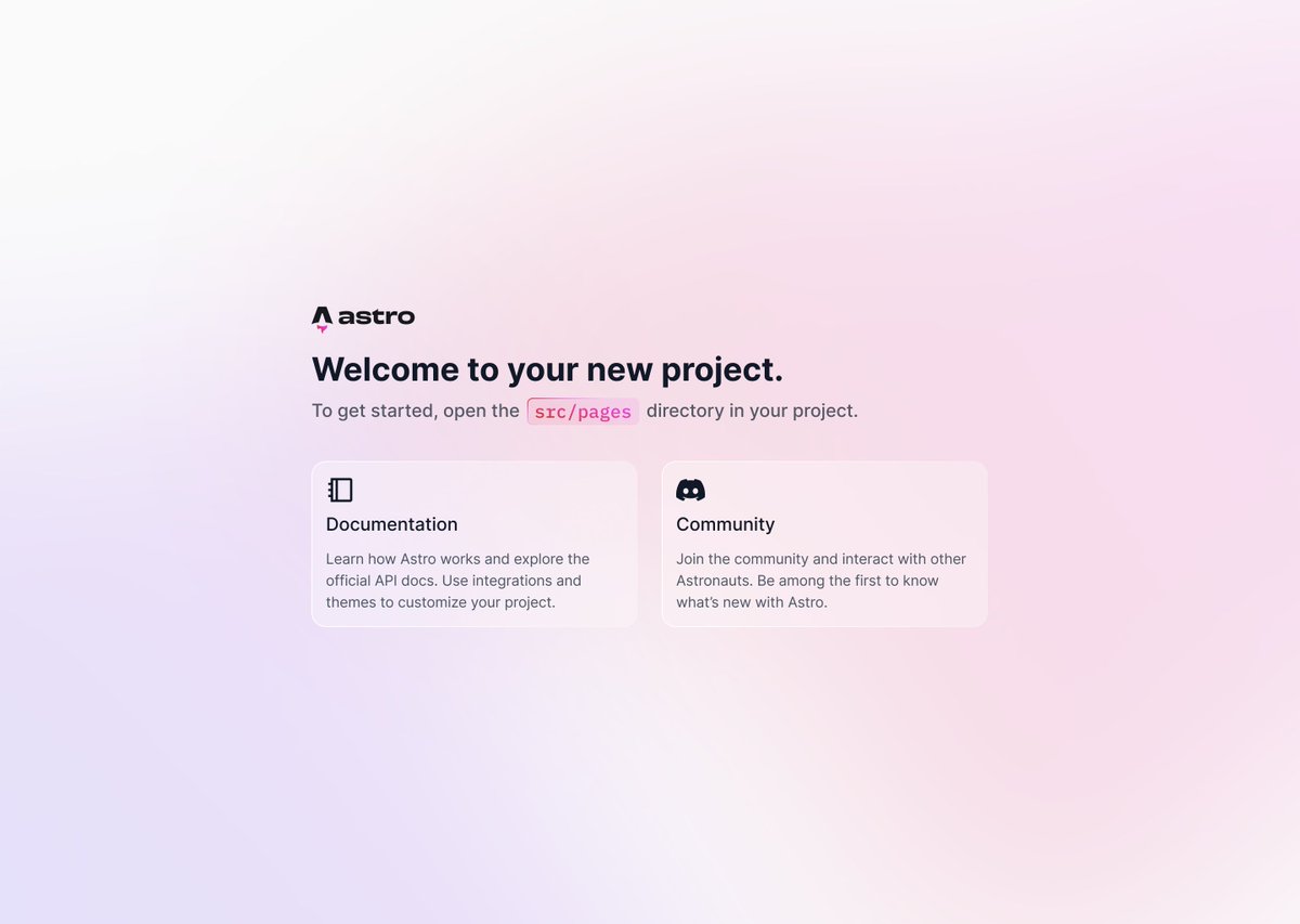 Astro starter template I designed a while back...