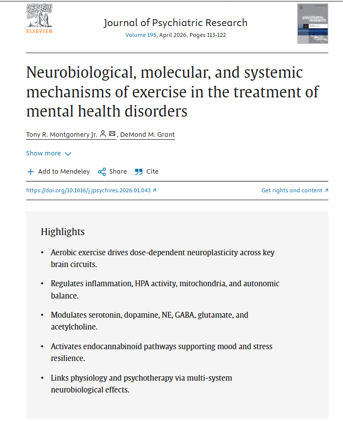 louisanicola_'s tweet photo. How exercise rewires BDNF, dopamine, and stress systems across the brain

Your brain does not respond to exercise the way you think.

It is not stress relief. It is a systems-level recalibration.

Aerobic load increases BDNF as a control signal. It drives synaptic plasticity, hippocampal neurogenesis, and rewires communication between the prefrontal cortex and amygdala.

At the same time, it is rebalancing your neurochemistry.
Dopamine adjusts motivation.
Norepinephrine sharpens attention.
Serotonin stabilizes emotional tone.

Not separately. As one coordinated system.

It is also suppressing chronic inflammation, restoring mitochondrial output, and tightening HPA axis feedback so your stress response stops overshooting reality.

This is why the effect rivals pharmacology.
You are not feeling better.

You are changing the operating conditions of the system that produces every decision you make.