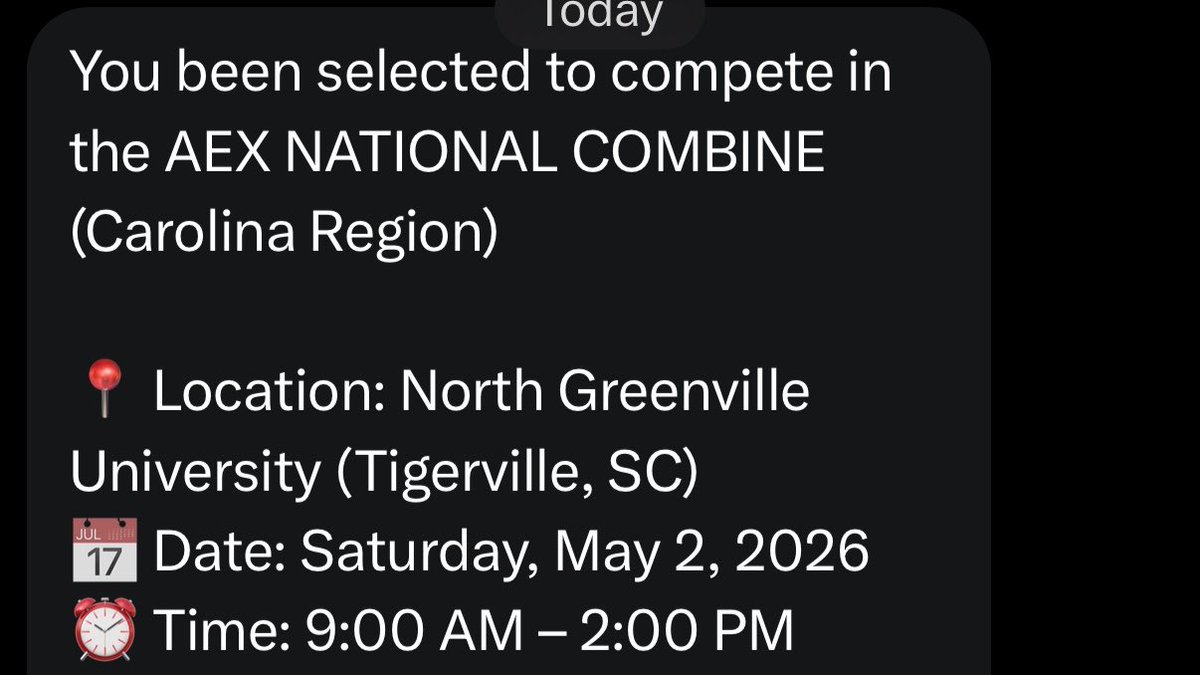 Cj_Smith's tweet photo. Thankful for a invite to the Aex national combine https://t.co/Y0OIFdf5Lq