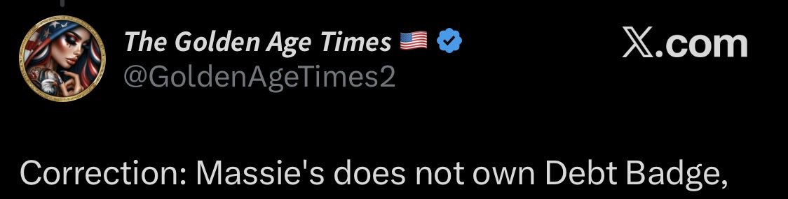 DEBT BADGE tweet media