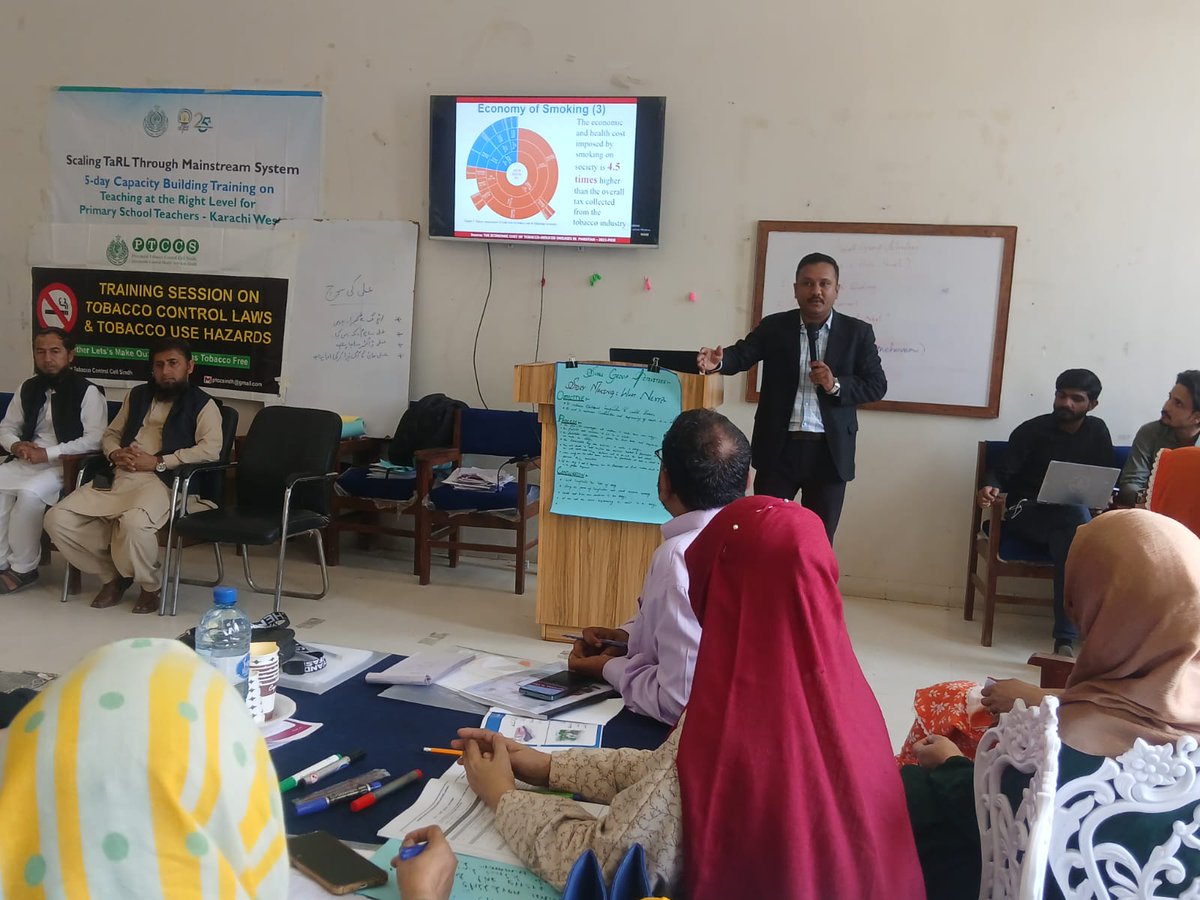 bzsolangi's tweet image. Had a great experience conducting an awareness session for teachers of District West Karachi Schools on the hazards of tobacco, nicotine use and vaping.
Small conversations today can lead to healthier generations tomorrow.
#TobaccoControl #TobaccoFreeSindh #PublicHealth #Karachi