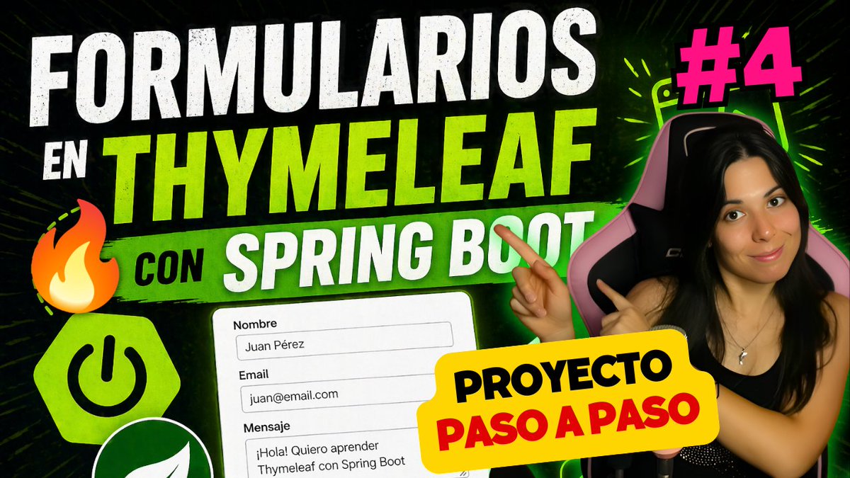 todo_code's tweet image. El mejor amigo del #backend que le cuesta el #frontend es la #ia 😅 En esta clase de Thymeleaf te muestro como podemos combinar ésta herramienta para generar formularios con Spring Boot + #Java con un poquito de ayuda de Chat GPT 🙈 ¡NO TE LO PIERDAS! youtu.be/BdVrdQ_IoWg