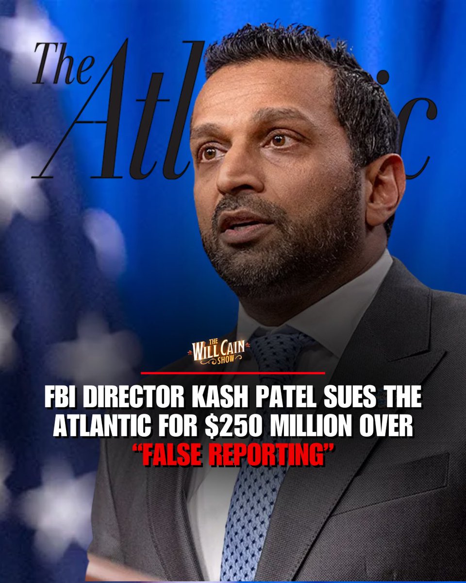 PATEL SUES THE ATLANTIC FOR $250 MILLION FBI Director Kash Patel is ...
