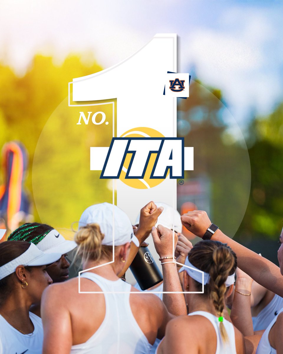 AuburnWTennis's tweet photo. 𝐍𝐨. 𝟏 

The Auburn Tigers are the best team in the nation according to @ITA_Tennis 🔥

#WarEagle https://t.co/RDjce1sDR7