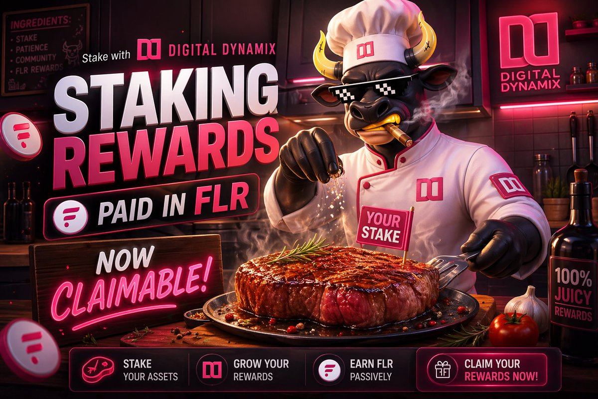 _DigitalDynamix's tweet image. 🤤 Juicy Staking Rewards 🥩 → Now Claimable! 💰

👉portal.flare.network/staking

Although our first Validator is full, we're hoping to accumulate enough $FLR as self-bond to launch a second. If you want to help, please consider grabbing a Bullnamix #NFT!

🚀 digitaldynamix.co.uk/collections/bu…