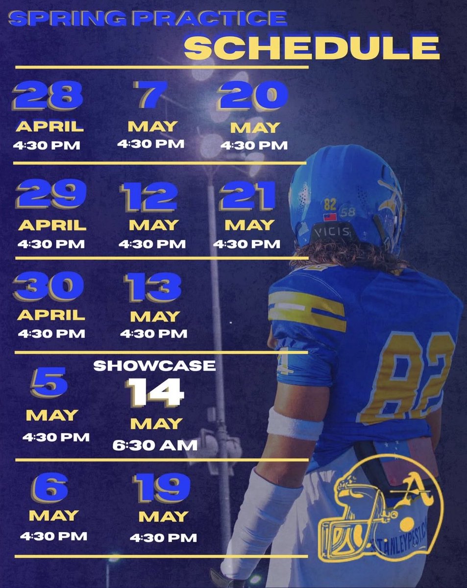 amat_football's tweet photo. Spring ball kicks off next Tuesday…. College Showcase on the 14th https://t.co/mACLznmGyn
