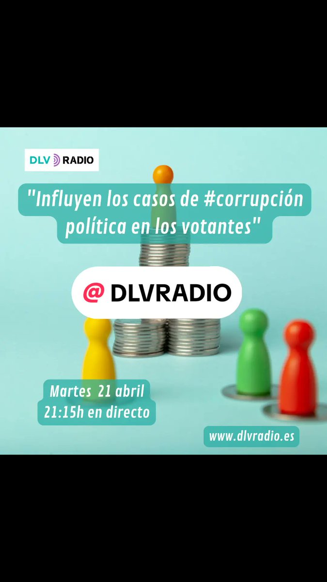 nurygglez's tweet photo. En unos minutillos empezamos!🚨🎬 Martes 21/4 a las 21.15h #ElDecreto especial "Influyen los casos de #corrupción política en los votantes". Con nuestros colaboradores habituales, podrás verlo y participar en directo a través del chat del canaly Youtube de @RadioDlvradio aquí👇https://t.co/zF5UxdQTHh