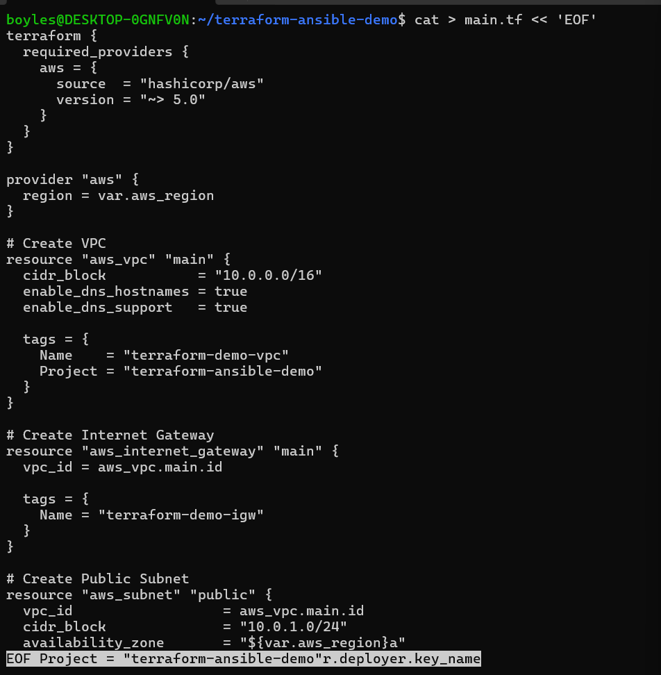 Ade_Boyles's tweet photo. Been putting in the work on my DevOps portfolio and just completed my second project.  Built a full Infrastructure as Code setup using Terraform and Ansible on AWS from scratch.  Here's what happens with just two commands:  Terraform provisions an entire AWS environment — VPC, https://t.co/o7SZBhV988