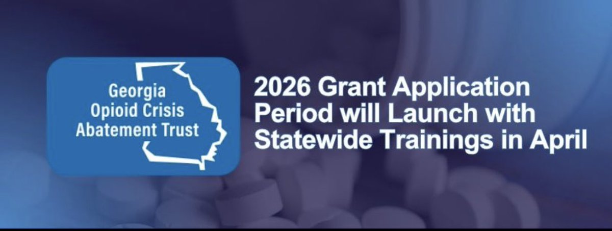 jeffbreedlove1's tweet image. Georgia Opioid Crisis Abatement Trust 

workshops 2026 Georgia Opioid Crisis Abatement Trust grants

April 24 2 PM University of North Georgia’s Cumming Campus Room 1204

April 28 10 AM Georgia Southern University’s Nessmith-Lane Conference Center Statesboro 

#GARecovers #gapol