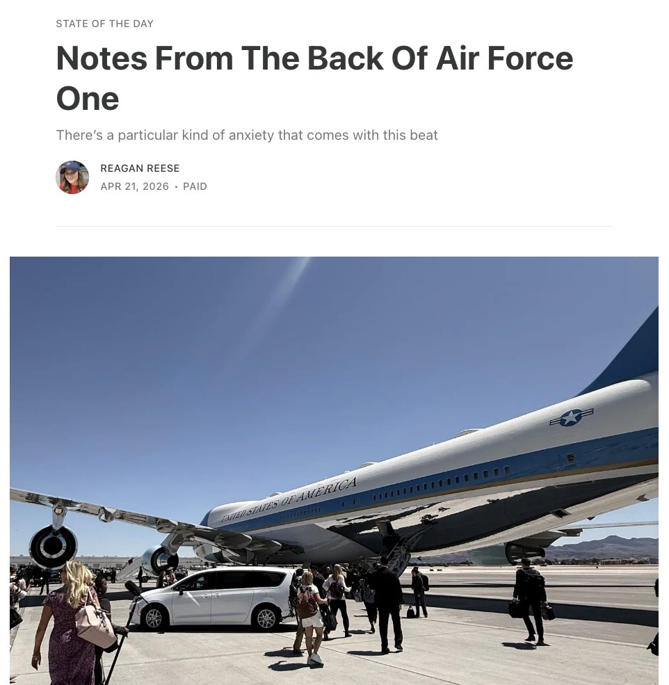 Flying with the President of the United States is nothing like flying commercial.

No one announces takeoff. A basket of snacks sits in the back, free for the taking. There’s no wifi for the press. And at any moment, the president might walk down the aisle to chat.

The whole