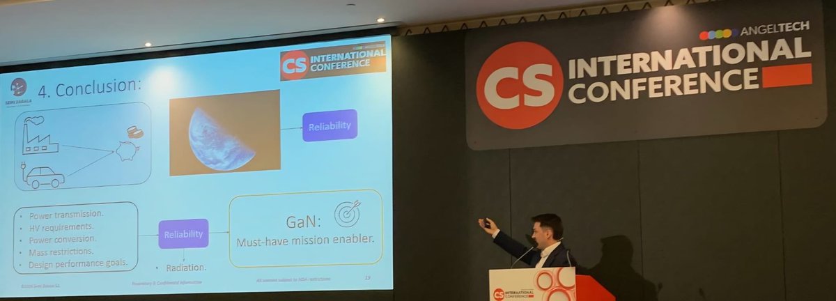 SemiZabala's tweet photo. Ikerketatik benetako inpaktura 🚀

Gaur, CS International 2026-n, Antxon Arrizabalagak GaN teknologiak espazioaren etorkizuna nola eraikitzen duen erakutsi du.

Etorkizuna ez da etorriko — eraikitzen ari da.

#Aeroespaziala #EspazioTeknologia #GaN #Erdieroaleak https://t.co/cFVPccWLWZ