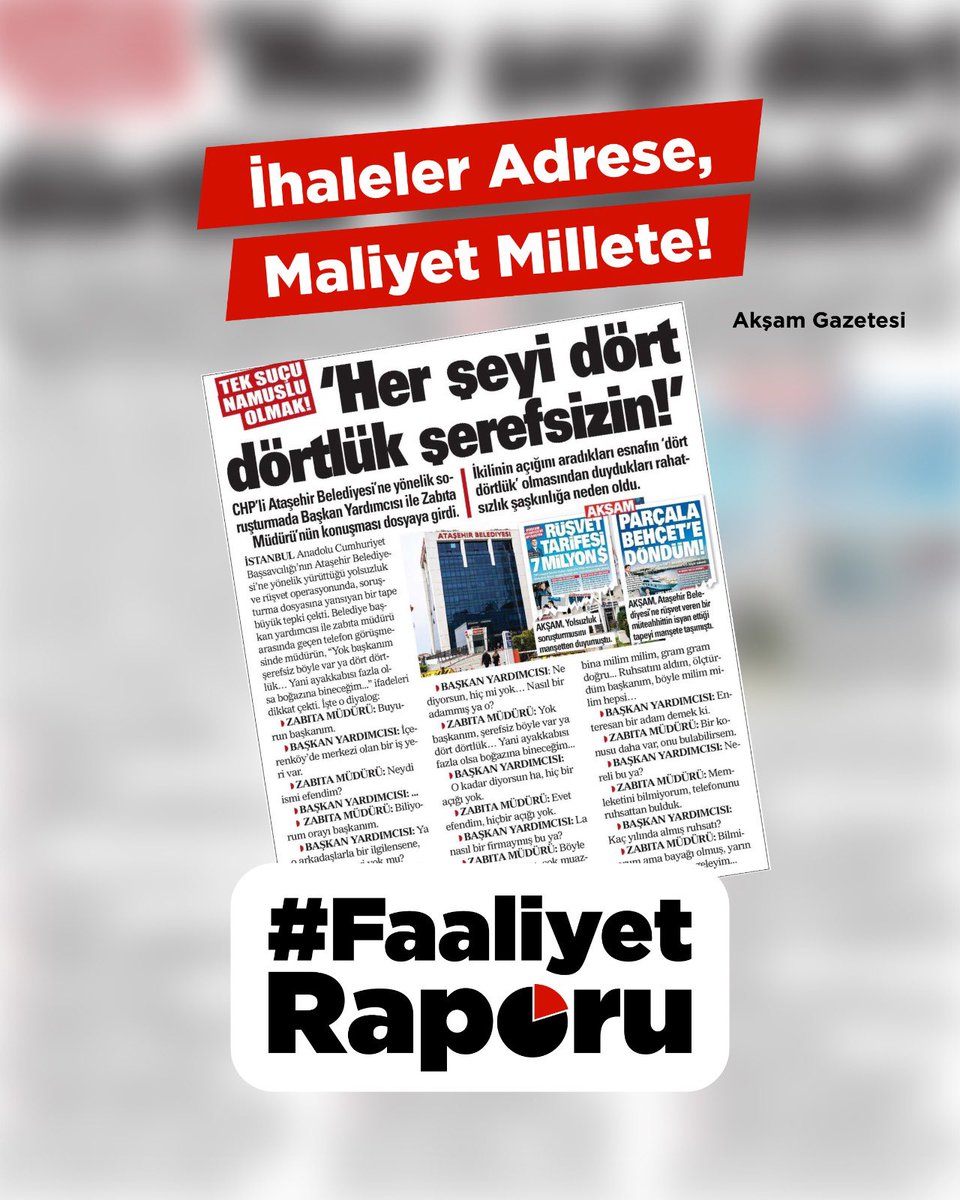 #FaaliyetRaporu ‘nda görünen: ihaleler adrese, maliyeti millete teslim!